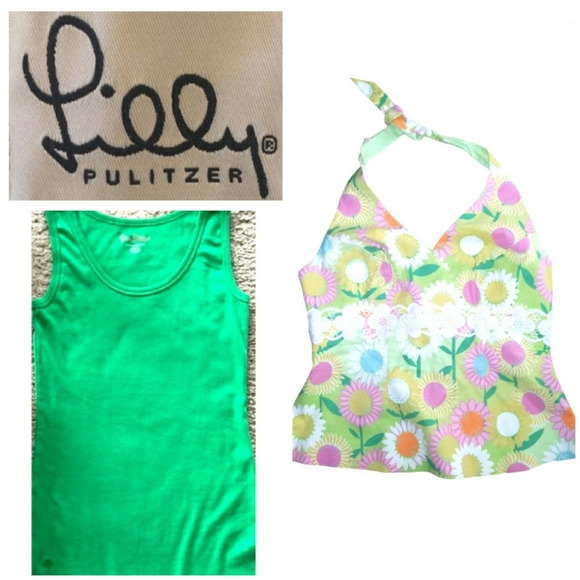 Lilly Pulitzer Tops - Vintage Lilly Pulitzer Multi Fireworks Halter Top